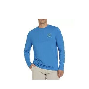 HURLEY Men's Hybrid Stretch UV T-Shirt Size XXL Sunny Side Blue
